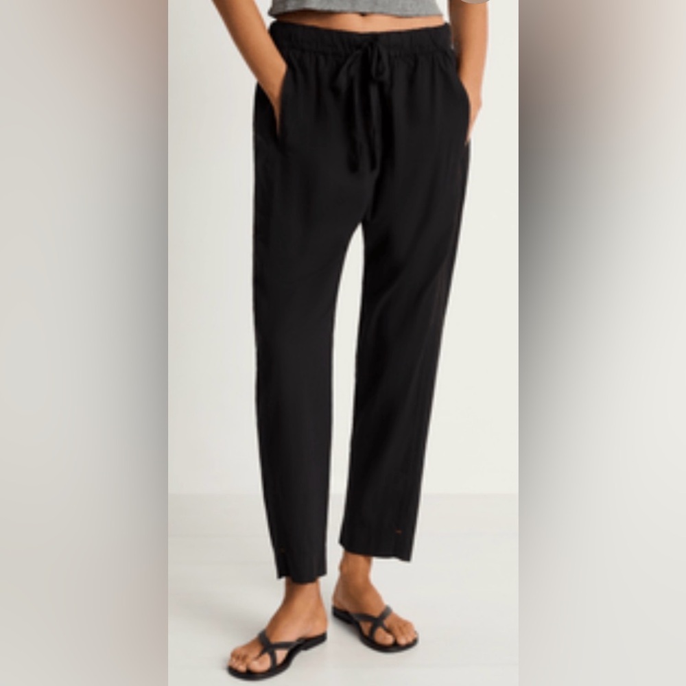 NEW•XIRENA DRAPER PANTS TROUSERS• SIZE XL $185 BLACK•100% LIGHTWEIGHT COTTON